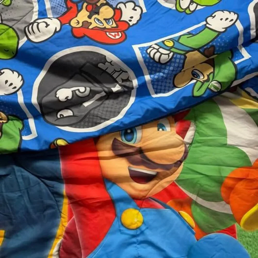 Super Mario Twin Bedding Set Reversible Comforter 6 Pc